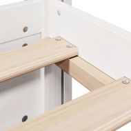 Рамка за легло с табла без матрак, бяла, 90x200 см