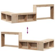 Нощно шкафче с бюро 232x122x75 см, масивна дървесина, бор