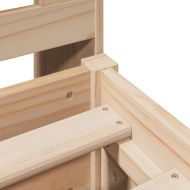 Легло с етажерка за книги, без матрак, 180x200 см, бор масив