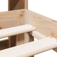 Легло с етажерка за книги, без матрак, 135x190 см, бор масив