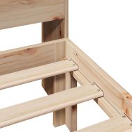 Легло с рафтове за книги, без матрак, 90x200 см, бор масив