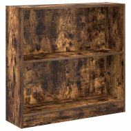 Библиотека, опушен дъб, 80x24x76 см, инженерно дърво