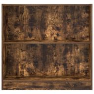 Библиотека, опушен дъб, 80x24x76 см, инженерно дърво