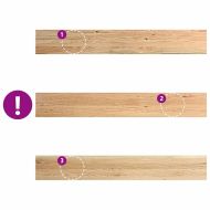 Прозоречни первази, 2 бр, 140x20x2 см, необработен масивен дъб