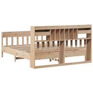 Рамка за легло без матрак, 180x200 см, масивна чамова дървесина