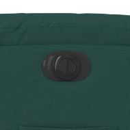 Електрически реклайнер стол, тъмнозелен, текстил