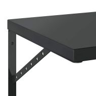 Стенни рафтове 2 бр 50x40 см черни неръждаема стомана