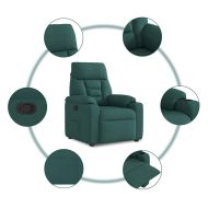 Наклоняем стол, тъмнозелен, текстил