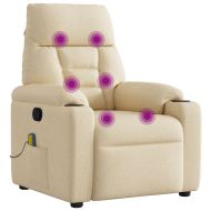 Масажен наклоняем стол, кремав, текстил