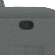 Фотьойл с регулируема облегалка, тъмносив, плат