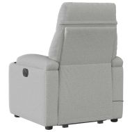 Електрически изправящ масажен реклайнер стол облачносив текстил