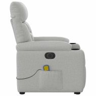 Електрически изправящ масажен реклайнер стол облачносив текстил