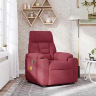 Масажен наклоняем стол, виненочервен, текстил