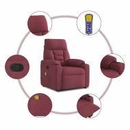 Масажен наклоняем стол, виненочервен, текстил