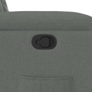 Изправящ реклайнер стол, тъмносив, текстил