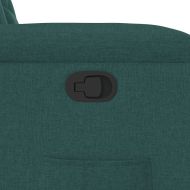 Изправящ реклайнер стол, тъмнозелен, текстил