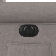 Електрически реклайнер стол, таупе, текстил