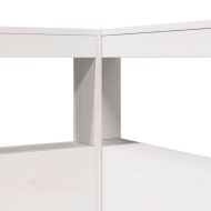 Легло с етажерка за книги, без матрак, 200x200 см, бор масив