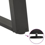 Крака за конзолна маса, U-образни, 2 бр., антрацит, 28 x (72-73) см, стомана