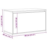 Пейка за коридор, 80x40x45 см, Дъб артизан, Инженерна дървесина