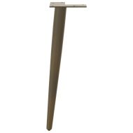 Крака за масичка за кафе, конична форма, 4 бр., естествена стомана, 30-31 см, стомана