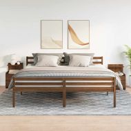 Нощни шкафчета, 2 бр. с 2 чекмеджета, кафяв дъб, 40x36,5x62 см