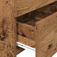 Нощни шкафчета, 2 бр. с 2 чекмеджета, старо дърво, 40x36,5x62 см