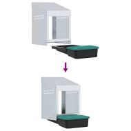 Кутия за пилета с 1 отделение, за стенен монтаж, поцинкована стомана