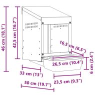 Кутия за пилета с 1 отделение, за стенен монтаж, поцинкована стомана
