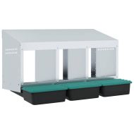 Кутия за пилета с 3 отделения, за стенен монтаж, поцинкована стомана