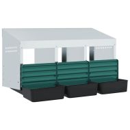 Кутия за пилета с 3 отделения, за стенен монтаж, поцинкована стомана