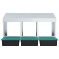 Кутия за пилета с 3 отделения, за стенен монтаж, поцинкована стомана