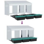 Кутия за пилета с 3 отделения, за стенен монтаж, поцинкована стомана