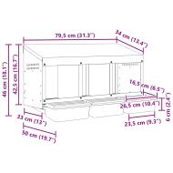 Кутия за пилета с 3 отделения, за стенен монтаж, поцинкована стомана