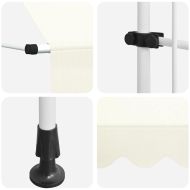 Ръчно прибиращ се сенник,150 см, кремав