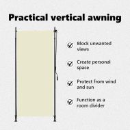 Външна ролетна щора, 100x270 см, кремава