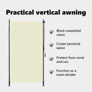 Външна ролетна щора, 120x270 см, кремава