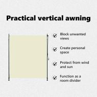 Външна ролетна щора, 200x270 см, кремава