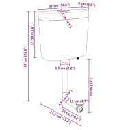 Тоалетно казанче с долен вход за вода, 3/6 л, маслина