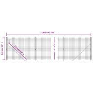 Плетена оградна мрежа с фланец, антрацит, 1,4x10 м