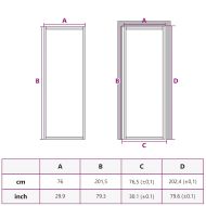 Интериорна врата черна 76x201,5 см закалено стъкло и алуминий