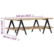 Маса за кафе, 115x60x40 см, мангово дърво масив