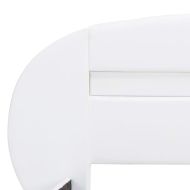 Рамка за легло с LED, бяла, изкуствена кожа, 100x200 cм