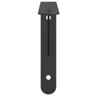 Скоби за рафт 4 бр 23,5x2,5x15,5 см черен неръждаема стомана