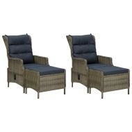 Градински трапезен комплект, 7 части, кафяв