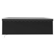 Ръчно прибиращ се сенник с щора, 4,5x3 м, антрацит