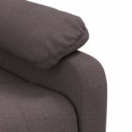 Електрически масажен стол, тъмнокафяв, текстил