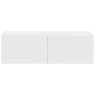 Комплект ТВ шкафове от 6 части, бял, инженерно дърво