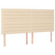 Боксспринг легло с матрак, кремава, 160x200 см, плат