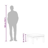 Табуретка, кремавобяла възглавница, акациево дърво масив